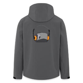 Cool Portable Cassette Audio Player - Men’s Recycled Softshell Jacket by Stanley/Stella - anthracite - Back - AI Model Male 185 light (185cm)