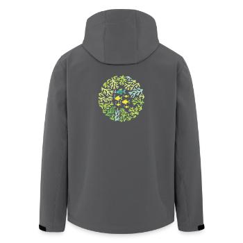 Unterwasserwelt mit Fischen und Korallen - Recycelte Männer Softshell-Jacke von Stanley/Stella - Anthrazit - Hinten - AI Model Male 185 light (185cm)