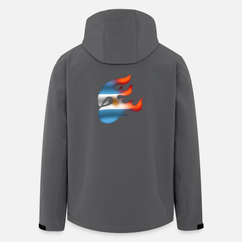 Flagge von Argentinien - Argentinien - Ninja - Recycelte Männer Softshell-Jacke von Stanley/Stella - Anthrazit