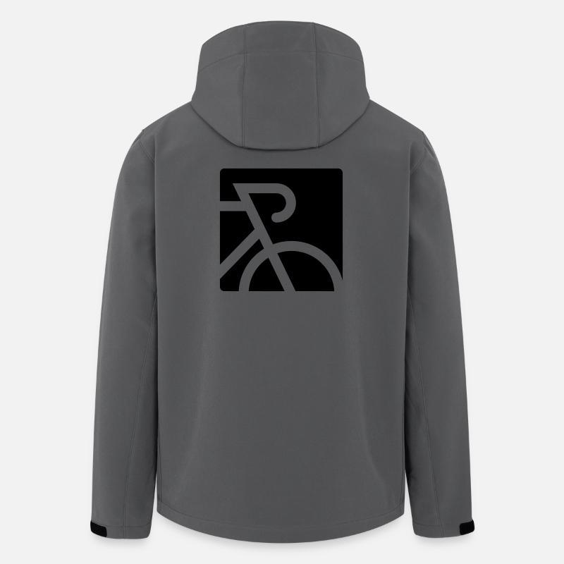Stylized road bike with drop bar - Men’s Recycled Softshell Jacket by Stanley/Stella - anthracite