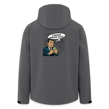 Schergen bringen Glück - Recycelte Männer Softshell-Jacke von Stanley/Stella - Anthrazit - Hinten - AI Model Male 185 light (185cm)