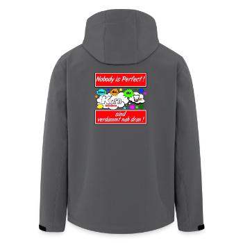 Korntrinker Spruchmotiv - Recycelte Männer Softshell-Jacke von Stanley/Stella - Anthrazit - Hinten - AI Model Male 185 light (185cm)