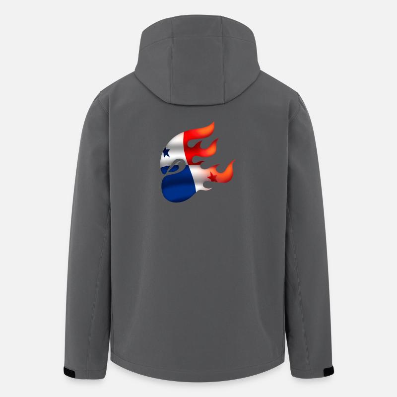 Drapeau du Panama - Panama - Ninja - Veste softshell homme en polyester recyclé Stanley/Stella - charbon