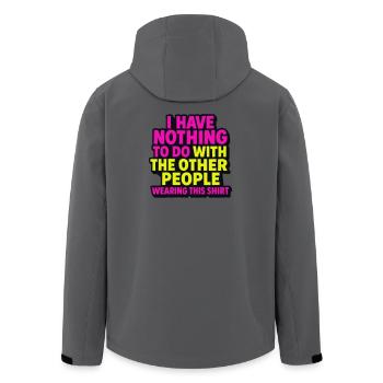 Group Party Shirt - Recycelte Männer Softshell-Jacke von Stanley/Stella - Anthrazit - Hinten - AI Model Male 185 light (185cm)