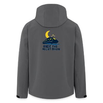 Ride the Night Train - Men’s Recycled Softshell Jacket by Stanley/Stella - anthracite - Back - AI Model Male 185 light (185cm)