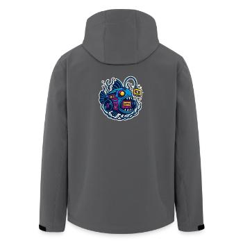 Mixtape-Anglerfisch - Recycelte Männer Softshell-Jacke von Stanley/Stella - Anthrazit - Hinten - AI Model Male 185 light (185cm)