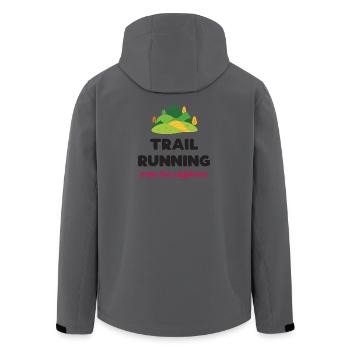 Trail Running - Courir pour explorer - Veste softshell homme en polyester recyclé Stanley/Stella - charbon - Dos - AI Model Male 185 light (185cm)