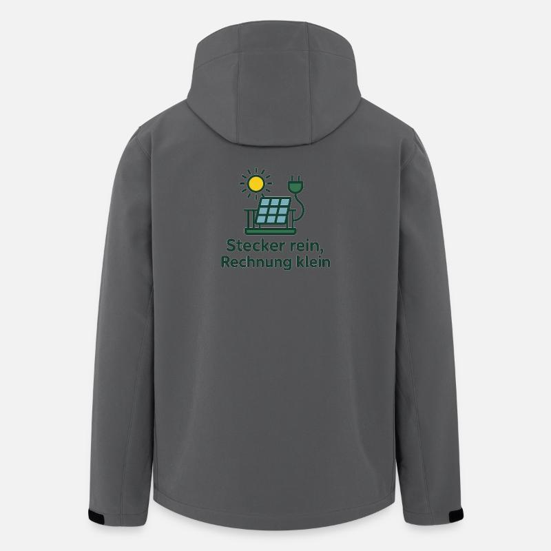 Stecker rein, Rechnung klein - Recycelte Männer Softshell-Jacke von Stanley/Stella - Anthrazit