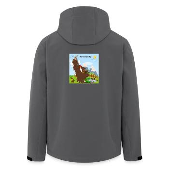 Journée mondiale de la barbe - Veste softshell homme en polyester recyclé Stanley/Stella - charbon - Dos - AI Model Male 185 light (185cm)
