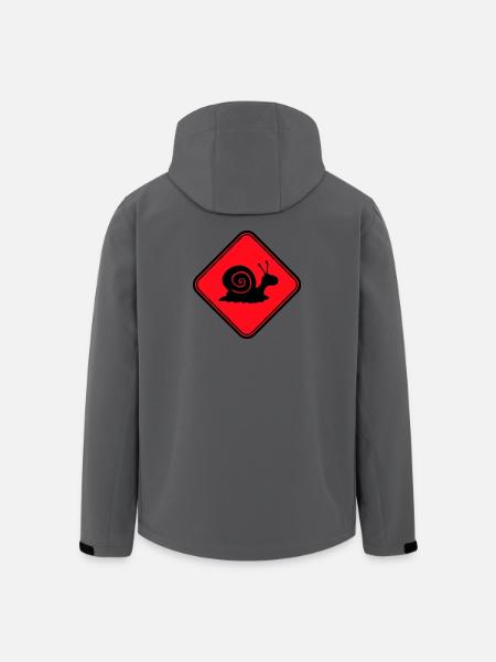 Snail Danger Caution Sign Warning - Men’s Recycled Softshell Jacket by Stanley/Stella - anthracite