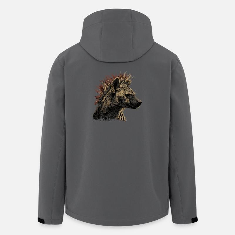 Hyäne Punkrock  - Recycelte Männer Softshell-Jacke von Stanley/Stella - Anthrazit