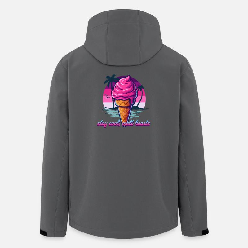 Pink Eiscreme Sunset Design - Recycelte Männer Softshell-Jacke von Stanley/Stella - Anthrazit