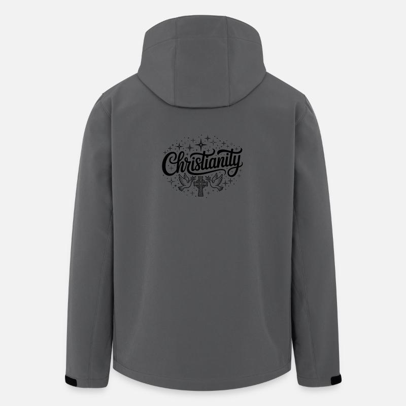 Christentum - Christliches Logo - Recycelte Männer Softshell-Jacke von Stanley/Stella - Anthrazit