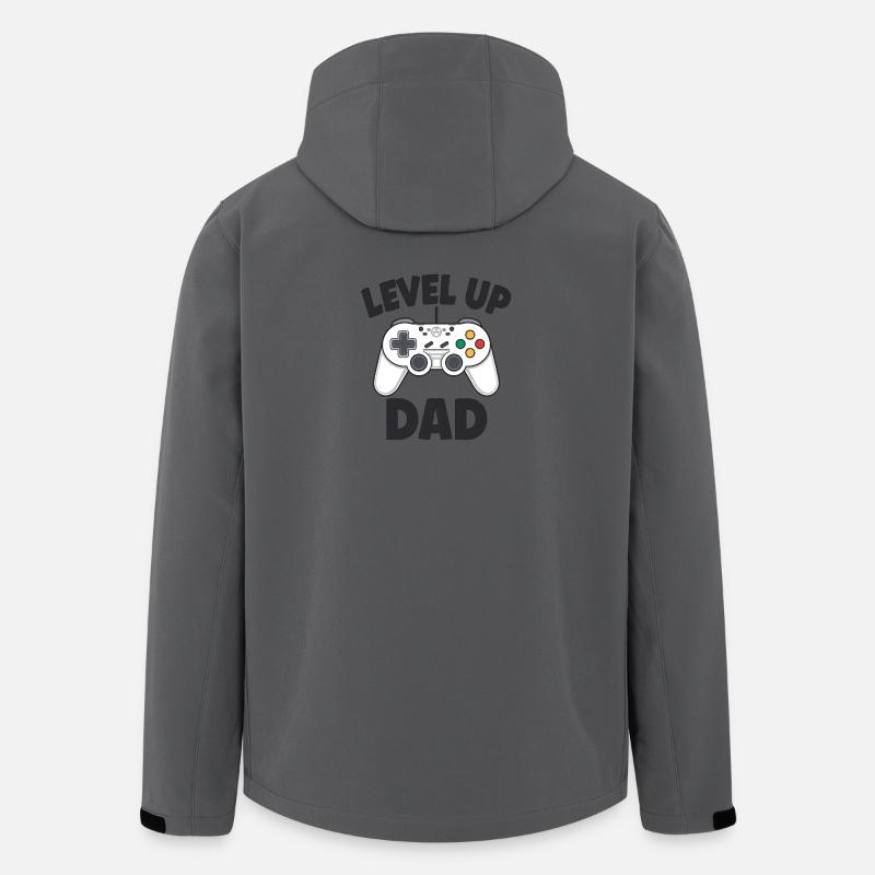 Level Up Dad – Weihnachts Gamer Geschenk - Recycelte Männer Softshell-Jacke von Stanley/Stella - Anthrazit