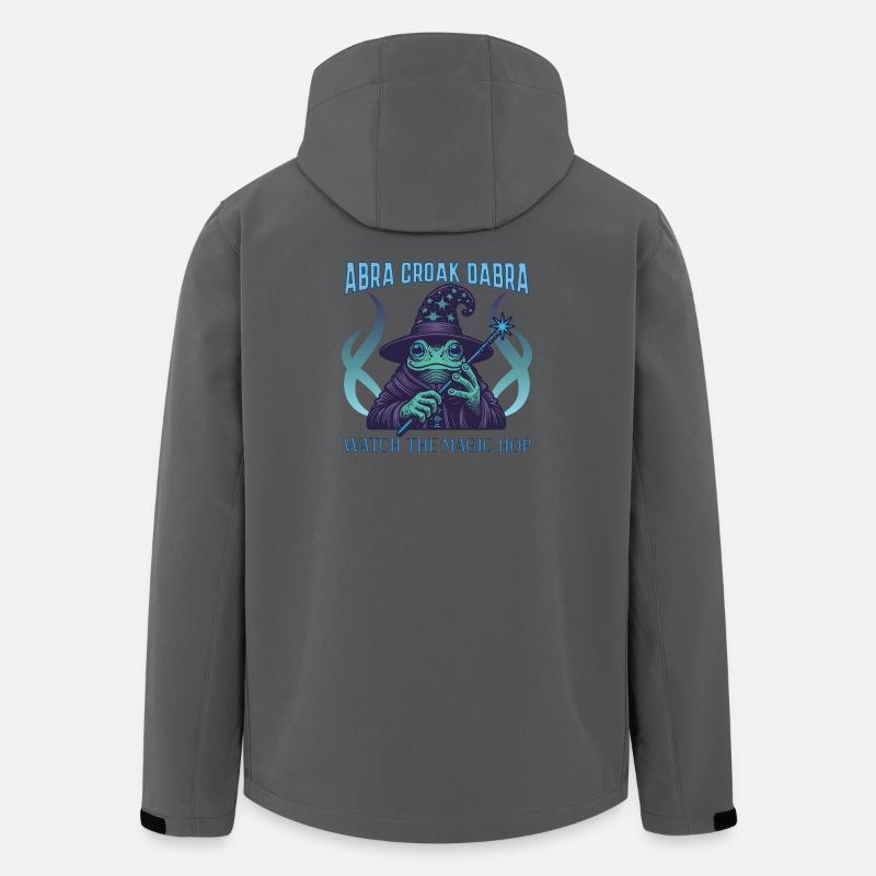 Mystischer Frosch Zauberer T-Shirt Design - Recycelte Männer Softshell-Jacke von Stanley/Stella - Anthrazit