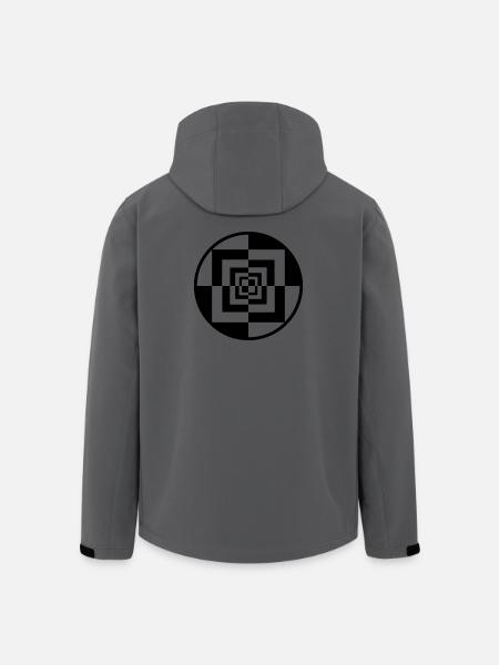 Hypnotic Checkerboard Tunnel - Men’s Recycled Softshell Jacket by Stanley/Stella - anthracite