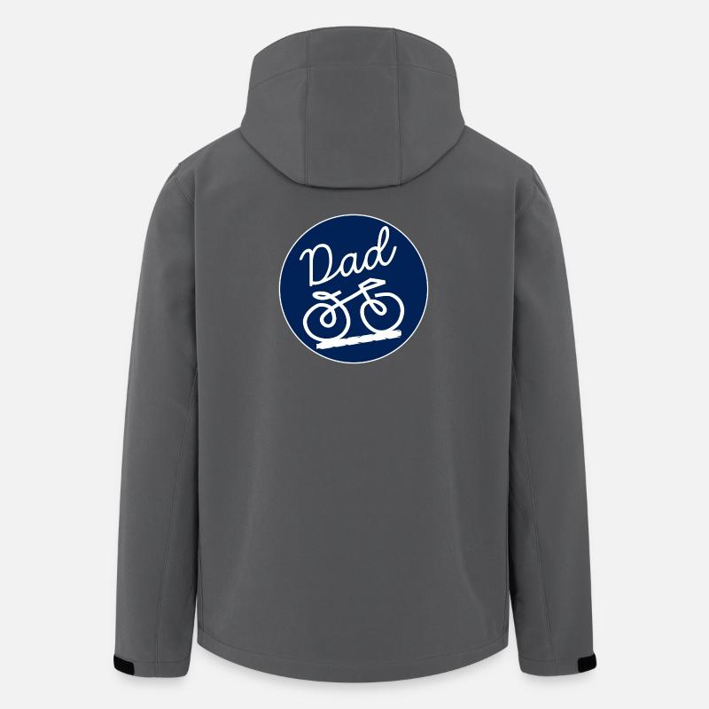 VATER, RADFAHREN, RADFAHRER, LINIENKUNST - Recycelte Männer Softshell-Jacke von Stanley/Stella - Anthrazit
