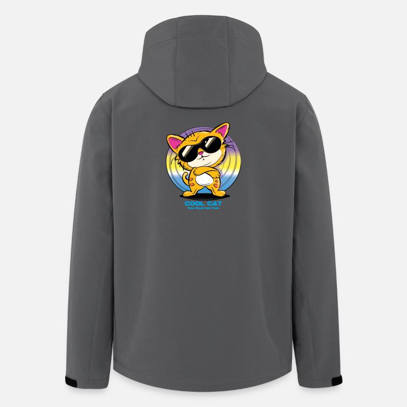 Cool Cat Sunglasses Tee - Men’s Recycled Softshell Jacket by Stanley/Stella - anthracite