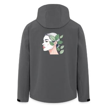 Natura to stan umysłu - Veste softshell homme en polyester recyclé Stanley/Stella - charbon - Dos - AI Model Male 185 light (185cm)