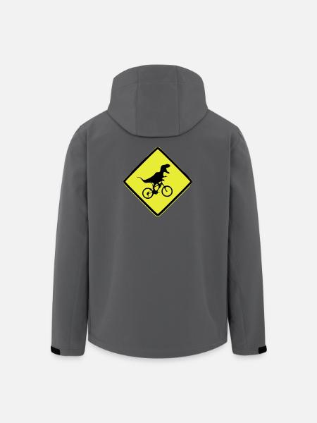 T-Rex Fahrradsignal illustriert - Recycelte Männer Softshell-Jacke von Stanley/Stella - Anthrazit