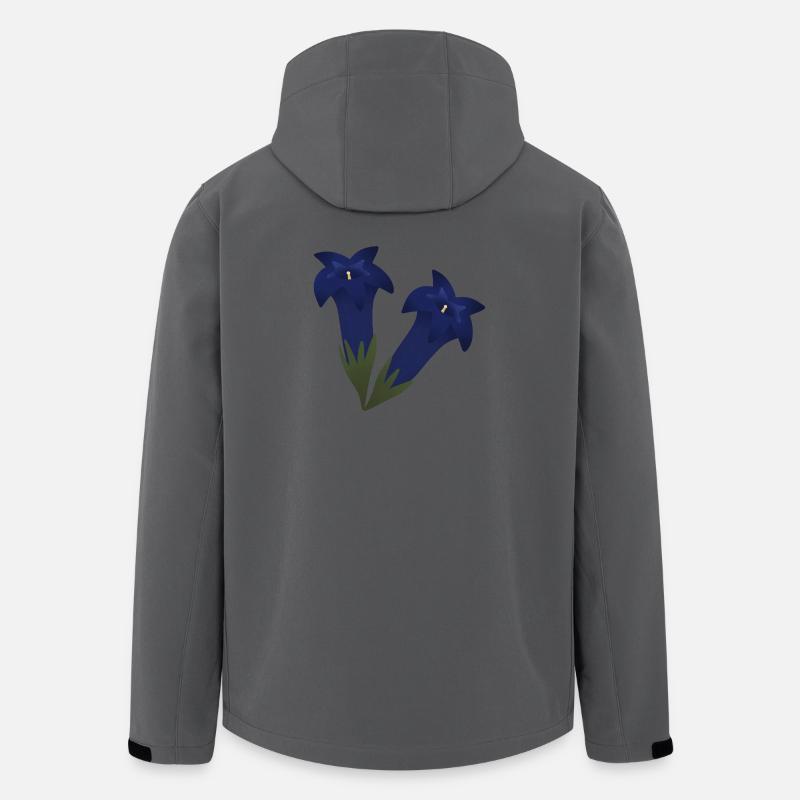 Enzianblüten - Recycelte Männer Softshell-Jacke von Stanley/Stella - Anthrazit