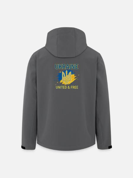 Ukraine Unity and Freedom - Men’s Recycled Softshell Jacket by Stanley/Stella - anthracite