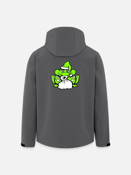 Frog Santa Claus Christmas Hat Gift - Men’s Recycled Softshell Jacket by Stanley/Stella - anthracite