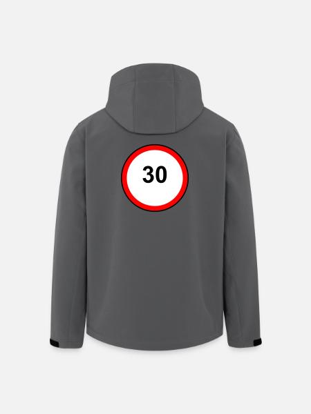 Tempo 30 Sign Pattern - Men’s Recycled Softshell Jacket by Stanley/Stella - anthracite