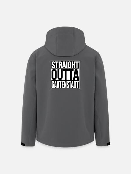STRAIGHT OUTTA GARTENSTADT - Recycelte Männer Softshell-Jacke von Stanley/Stella - Anthrazit