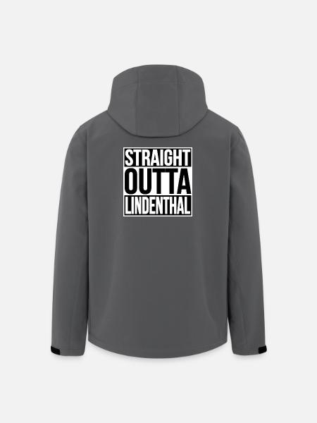 STRAIGHT OUTTA LINDENTHAL - Recycelte Männer Softshell-Jacke von Stanley/Stella - Anthrazit