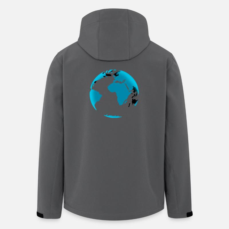 Blue Globe Neon Black - Men’s Recycled Softshell Jacket by Stanley/Stella - anthracite