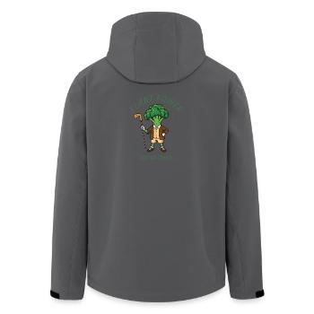 Plant Power on the Green – Retro Golf Broccoli - Men’s Recycled Softshell Jacket by Stanley/Stella - anthracite - Back - AI Model Male 185 light (185cm)