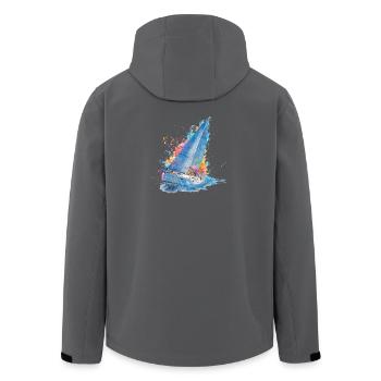 Sailing dream color explosion - Men’s Recycled Softshell Jacket by Stanley/Stella - anthracite - Back - AI Model Male 185 light (185cm)