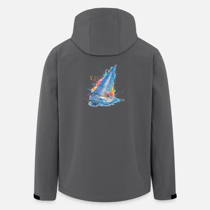 Segeltraum Farbexplosion - Recycelte Männer Softshell-Jacke von Stanley/Stella - Anthrazit