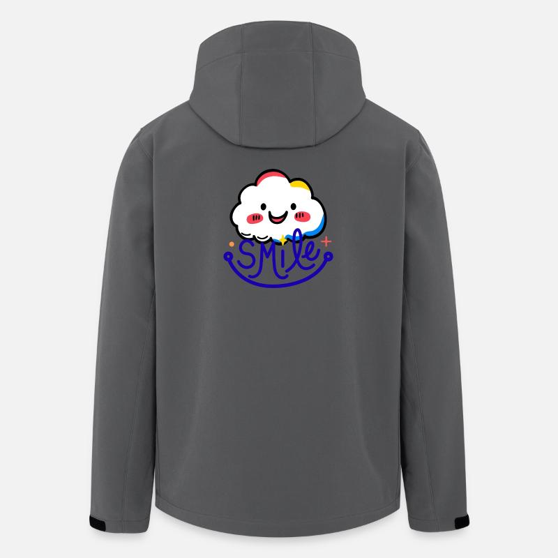 Eine Wolke und ein buntes Lächeln - Recycelte Männer Softshell-Jacke von Stanley/Stella - Anthrazit