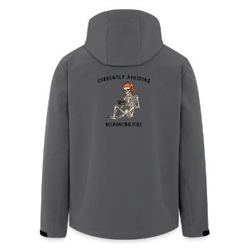 Skeleton Gaming Avoiding Responsibilities - Men’s Recycled Softshell Jacket by Stanley/Stella - anthracite - Back - AI Model Male 185 light (185cm)