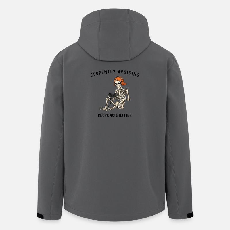 Skeleton Gaming Avoiding Responsibilities - Men’s Recycled Softshell Jacket Discoverer by Stanley/Stella - anthracite