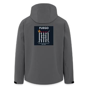 Feuer abgesagt 2025 - Recycelte Männer Softshell-Jacke von Stanley/Stella - Anthrazit - Hinten - AI Model Male 185 light (185cm)