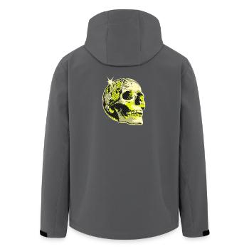 Neon Skull Disco Ball - Men’s Recycled Softshell Jacket by Stanley/Stella - anthracite - Back - AI Model Male 185 light (185cm)
