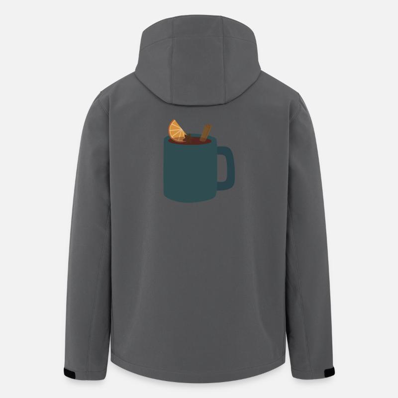 Glühweinbecher Illustration - Recycelte Männer Softshell-Jacke von Stanley/Stella - Anthrazit