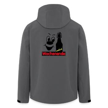 Endlich Wochenende - Recycelte Männer Softshell-Jacke von Stanley/Stella - Anthrazit - Hinten - AI Model Male 185 light (185cm)