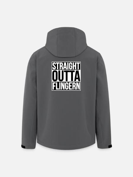 STRAIGHT OUTTA FLINGERN - Men’s Recycled Softshell Jacket by Stanley/Stella - anthracite