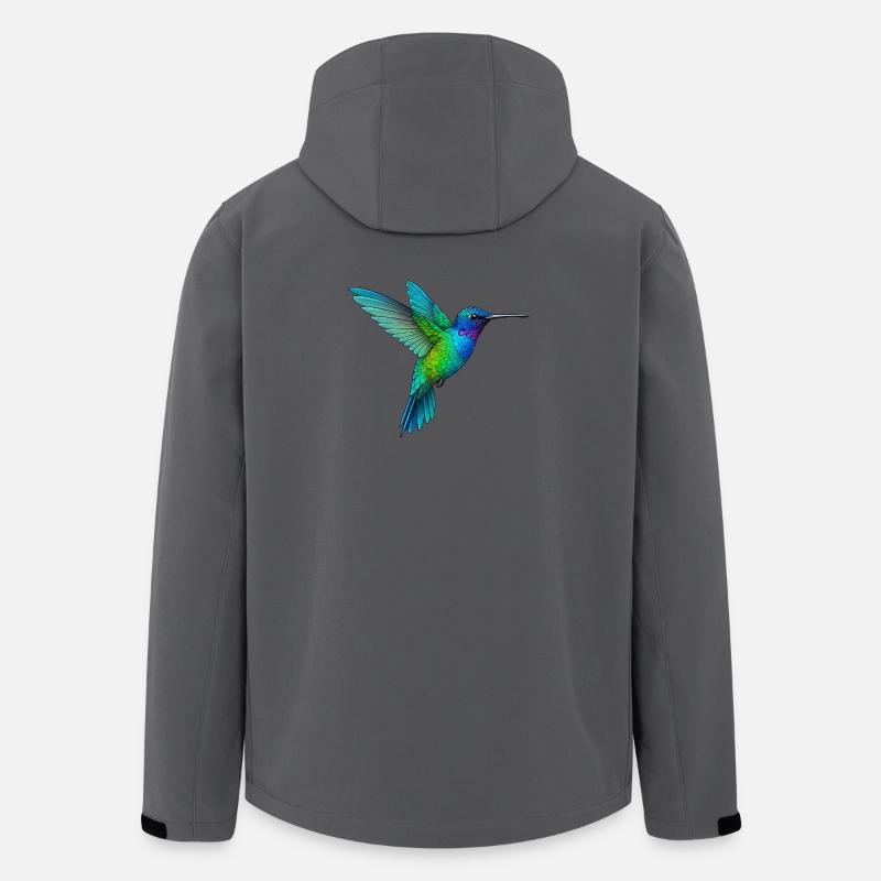 Regenbogen-Kolibri-Flug - Recycelte Männer Softshell-Jacke von Stanley/Stella - Anthrazit