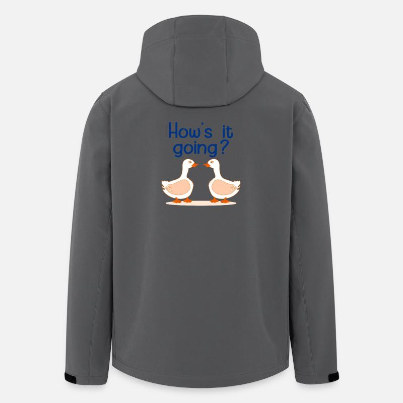 GÄNSE-GANS-FREUNDSCHAFT - Recycelte Männer Softshell-Jacke von Stanley/Stella - Anthrazit
