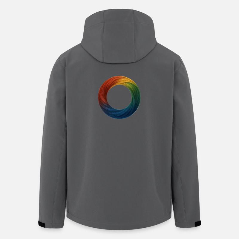 Rainbow Ring Brush Magic - Men’s Recycled Softshell Jacket by Stanley/Stella - anthracite