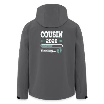 Cousin 2026 Loading Großer Cousin - Recycelte Männer Softshell-Jacke von Stanley/Stella - Anthrazit - Hinten - AI Model Male 185 light (185cm)