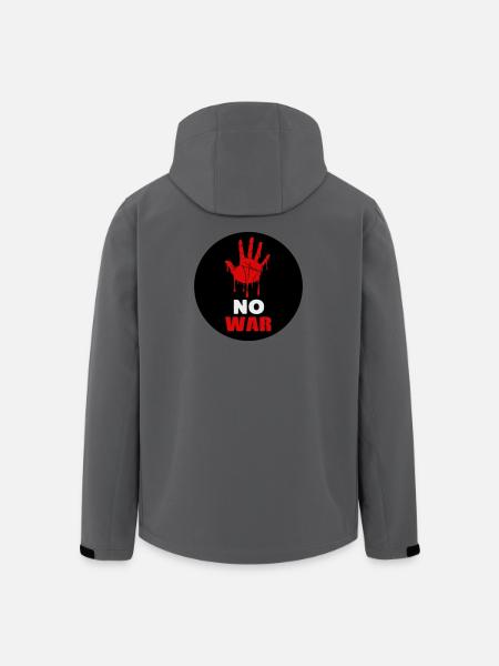 No War - Veste softshell homme en polyester recyclé Stanley/Stella - charbon
