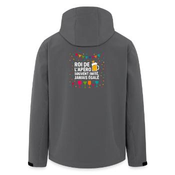 King of the aperitif never equalled - Men’s Recycled Softshell Jacket by Stanley/Stella - anthracite - Back - AI Model Male 185 light (185cm)