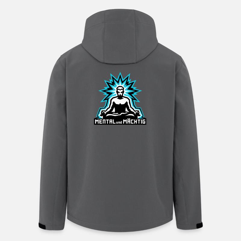 Mental und Mächtig man - Recycelte Männer Softshell-Jacke von Stanley/Stella - Anthrazit