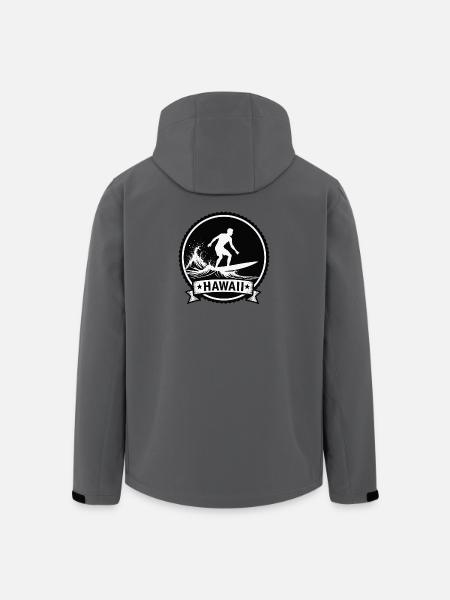 Hawaii Surf Wave Badge - Men’s Recycled Softshell Jacket by Stanley/Stella - anthracite